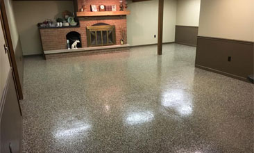 epoxy floor covering for basement